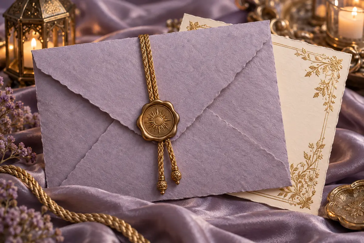 Enchanted Tower envelope and wax seal